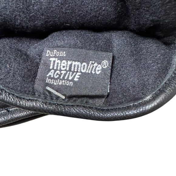 NWT DuPont Thermolite Active Black Leather Gloves Men's Black Lined - Size XL - Picture 4 of 6